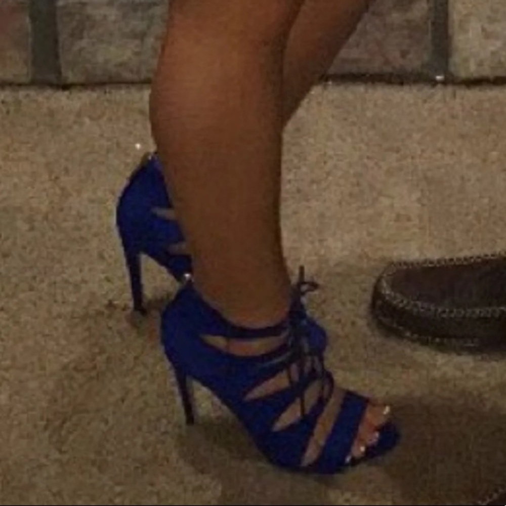 Blue stilettos